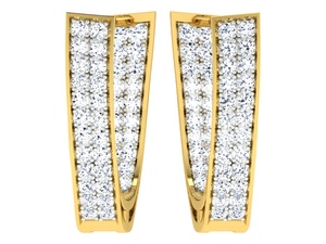 Pendientes de Aro Geométricos Dorados de Moda 2026, Pendientes de Circonita Brillante para Mujer, para Bodas y Fiestas, Venta al Por Mayor de Fábrica - Product Image 4
