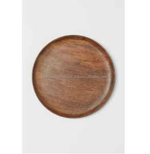Platos para servir de madera pulida superventas | Vajilla ultrasuave, duradera y ecológica para restaurantes, hogares y catering - Product Image 1