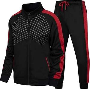 Survêtements d'hiver en molleton respirant imprimé uni, unisexe, avec logo personnalisé, ensemble deux pièces pour l'entraînement sportif et le jogging, vente en gros - Product Image 3