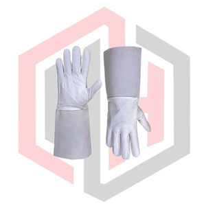 Guantes de Soldadura TIG de Cuero Vacuno Resistentes y Duraderos, Resistentes a Desgarros, Anticorte, Antiestáticos, 11 oz, 26 cm, Mango Corto - Product Image 4