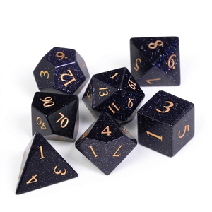 High quality stone dice crystal Blue sandstone natural crystal reiki healing gemstones Engraved custom dice set Vikings - Product Image 2