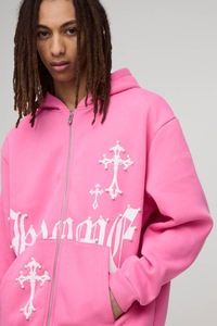 Nuevas Sudaderas Personalizadas para Hombre para Invierno y Ropa Urbana, 100% Algodón, Transpirables, Ecológicas, Lisas, Teñidas, con Diseño de Cremallera - Product Image 4