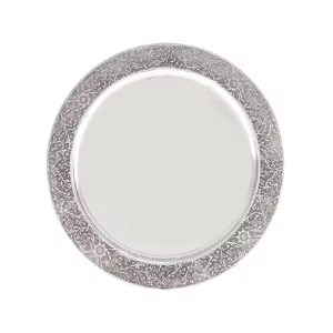 Assiettes et plats de service pour mariage, assiettes de présentation réutilisables en métal, assiettes de luxe dorées, prix promotionnels - Product Image 2