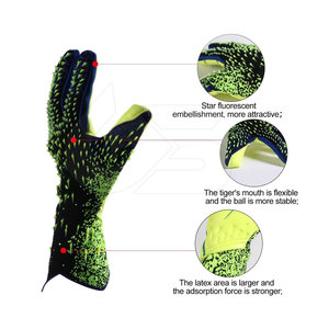 Gants de gardien de but en cuir de haute qualité, personnalisables, pour jeunes, usage extérieur, imperméables et avec sangle de poignet réglable - Product Image 2
