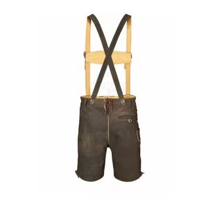 Deutsche Oktoberfest Bayerische Hotpants Damen-Lederhosen Anpassbare Stickerei Lässige Frühjahrssaison Knielange Mittellange Hosen - Product Image 3