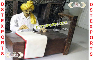 Statue de Ganesh debout pour mariage, taille réelle, décoration de mariage, aspect bois, statue de Ganesh dansant - Product Image 5