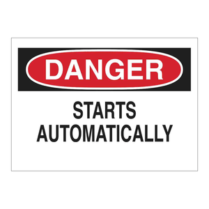Panneau de signalisation de sécurité pour équipement automatique Brady Danger - Alimenté par énergie solaire - Impression UV sur aluminium - Product Image 2