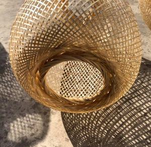 Couvertures lumineuses en bambou décoratives faites à la main pour l'éclairage intérieur Matériaux naturels pour le salon - Product Image 5