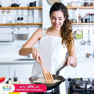 ชุดผ้ากันเปื้อนไวนิลใช้ได้ทั้งชายและหญิงชุด35 "X 50" 72แพ็คเครื่องแบบอุตสาหกรรมแบบใช้แล้วทิ้งมีขอบสีขาวสำหรับการแปรรูปอาหาร - Product Image 6