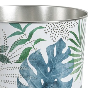 Cubo de basura con estampado de hojas, perfecto para el uso diario en el hogar, cocina y baño, elegante y moderno, cesto de basura decorativo de la India. - Product Image 3