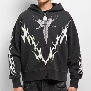 100% Cotton Solid Acid Wash Hoodie Winter Fleece Eco-Friendly Oversized Stylish Daily Use Unisex Hoodie - Product Image 1