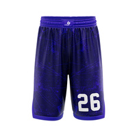Shorts de basketball personnalisés pour hommes, sublimation intégrale, respirants, anti-humidité, séchage rapide, vêtements de sport pour équipes athlétiques