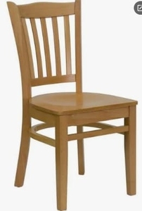 Chaise de salle à manger moderne en bois massif faite à la main, dossier à lattes verticales, minimaliste, sans accoudoirs, écologique, durable, mobilier de maison, villa - Product Image 2