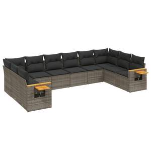 Conjunto de Sofá Plegable Grande para Jardín en Ratán Sintético Gris, Muebles de Patio - Product Image 2