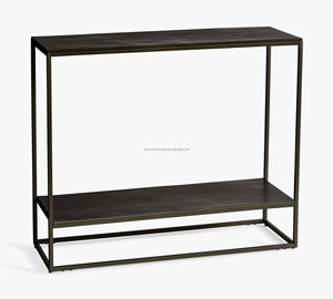 Table console industrielle moderne en métal pour entrée, couloir, meuble d'appoint pour canapé, pour salon, usage intérieur - Product Image 6