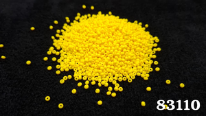 Perles de verre rondes Jaunty 8'0 de couleur jaune, lot en vrac, modèle 83110, pour la fabrication de bijoux - Product Image 3