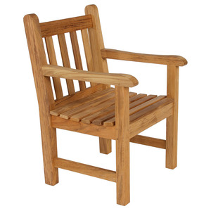 Fauteuil de salle à manger d'extérieur moderne en bois massif, stable, pour patio, jardin, villa, usage domestique - Product Image 1