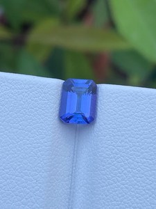 Tanzanita natural tallada en esmeralda, piedra preciosa suelta de alta calidad, tanzanita azul violeta para la elaboración de joyería fina. - Product Image 3
