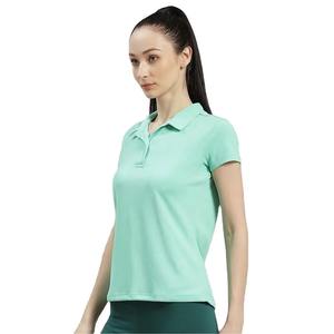 Polo en coton coupe classique pour femme, manches courtes, polo extensible coupe slim pour femme, haut décontracté - Product Image 5