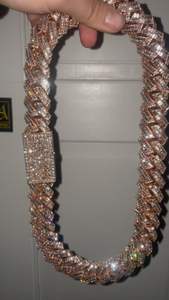 Chaîne cubaine en or et argent sertie de diamants, très demandée, pour un usage décontracté, en club ou en cadeau, disponible au meilleur prix - Product Image 4