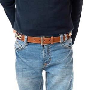 Men'<b>s</b> Genuine Leather <b>Tab</b> Woven Belt Fashion Casual Solid Steel Buckle Breathable Adjustable Braided Cow Hide - Product Image 6
