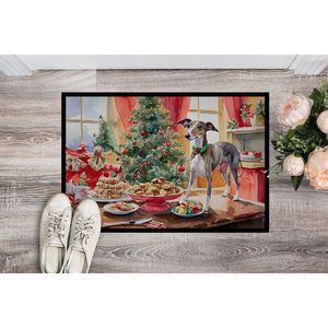 Italian Greyhound Christmas Cookies <b>Doormat</b> New 18H X 27W Indoor Outdoor Non-Slip Low Pile Rug for Entryway <b>Washable</b> - Product Image 2