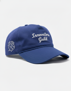 Gorra de Béisbol Azul Bordada Personalizada |   Gorra con logo de Innovators Guild |   Gorra Ajustable de Sarga de Algodón para Promoción de Marca - Product Image 5