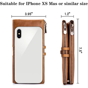 Top quality Genuine Leather High Quality Latest Design Women Clutch Wallet Genuine Leather Long <b>Wristlet</b> Wallet. - Product Image 2