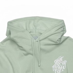 Trendiness Custom Logo Women's Light Green Cropped Hoodie Long Sleeve Casual Knitted Sweatshirt With Front Logo Autumn Wear - Product Image 6