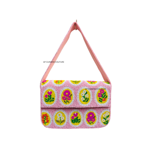 Lemon Handmade Embroidered Beaded Lady Bohemian Style Summer Women's <b>Shoulder</b> Bag with Single <b>Strap</b> for Parties Celebrations - Product Image 4