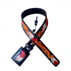 เข็มขัดหนังแท้สำหรับสุภาพบุรุษดีไซน์แบบวินเทจหัวเข็มขัดเหล็กทำมือสั่งทำวัสดุโรงงานจำนวนมากตรงอินเดีย - Product Image 3