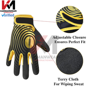 Gants de football américain personnalisés avec logo, pour l'entraînement, fournisseur OEM, production OEM, marque privée, commandes en gros pour les marques - Product Image 6