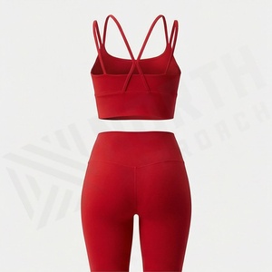 Ensemble de yoga pour femmes, vêtements de fitness, soutien-gorge de sport et leggings, tenue de sport pour la gym, l'entraînement et les exercices, couleur personnalisée - Product Image 2