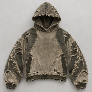 Sudadera con capucha para hombre, sudadera con capucha lavada, sudadera con capucha de forro polar, sudadera con capucha personalizada al por mayor para marcas de ropa urbana estadounidenses con etiqueta privada - Product Image 3