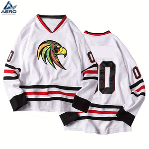 Camisetas de hockey sobre hielo ligeras, transpirables, de diseño personalizado, de la mejor calidad, 100% poliéster, para adultos, modernas. - Product Image 2