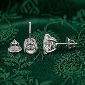 Marquise Cut Lab Grown Diamond <b>Stud</b> <b>Earrings</b> in Solid White Gold Solitaire <b>Fine</b> Jewelry Gift for Women Bridal <b>Earrings</b> & Gift - Product Image 2
