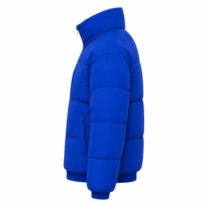 Chaqueta Acolchada Universitaria para Hombre, Estilo Urbano Holgado, Color Azul Rey, Marca OEM de Fábrica 2026 - Product Image 3