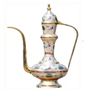 Miroir Surahi en laiton doré antique, orné et élégant, de style royal, avec motifs abstraits détaillés, finition polie, prix de gros - Product Image 2