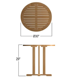 <b>Dining</b> Set <b>Rustic</b> Teak <b>Wood</b> <b>Dining</b> Chairs and <b>Table</b> With Durable Frame Material for Outdoor Courtyard Villa Camping Park - Product Image 6