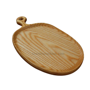 Planche à découper en bambou Thatuwood, rectangulaire, minimaliste, plateau de service alimentaire pour la cuisine, design durable avec poignée - Product Image 2