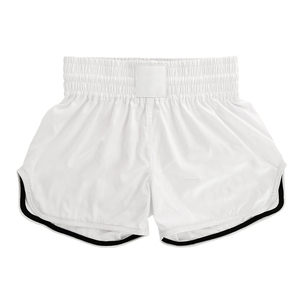 Vêtements d'entraînement MMA, shorts de Muay Thai, couleur blanche, tissu tricoté en nylon/polyester, shorts de mixte arts martiaux pour adultes avec service OEM - Product Image 4
