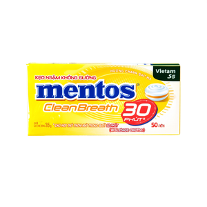 เวียดนามสำหรับ Mentos Sugar Free Lemon Mint Chewy Candy 35 กรัม ขายส่งแบบกล่อง - Product Image 2