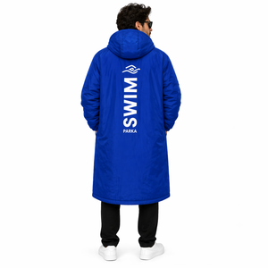 Parka de Natación para Niños y Adultos, Abrigo Largo Impermeable para Cambiarse, Bata con Capucha de Forro Polar Cálido para Entrenamiento en Piscina, Playa, Surf y Uso al Aire Libre - Product Image 5