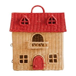 Handmade Craft Rattan Baby Doll House Storage <b>Basket</b> <b>Small</b> Doll House Accessories Custom Design Factory Cheap Price - Product Image 3