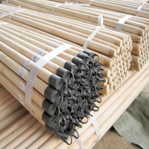 Juego de recogedor elegante de palo de escoba y fregona de madera de PVC de grano de madera vietnamita - Product Image 4