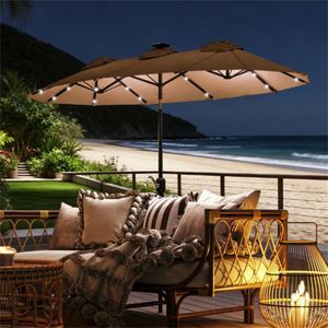 Ombrellone da Giardino a Energia Solare, Ombrellone da Esterno per Caffè, Resistente e Durevole alle Intemperie - Product Image 1