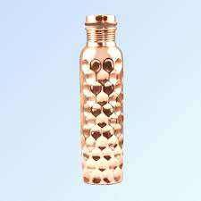 Botella de Agua de Cobre Hecha a Mano BoldBlossom, de Alta Demanda, para Yoga, Gimnasio o Uso Diario, Disponible para Suministro al por Mayor - Product Image 4