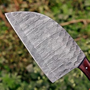 Couteau à découper LEGACY BLADES en acier Damas éco-responsable fait main, manche en bois, étui en cuir, lame de 8-9,9 pouces, ambidextre - Product Image 6