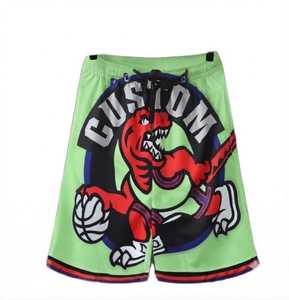 Wholesale Men's Custom Mesh Basketball Shorts Digital Print Sublimated Logo Quick Dry Elastic Waist Side Pockets Customizable - Product Image 1