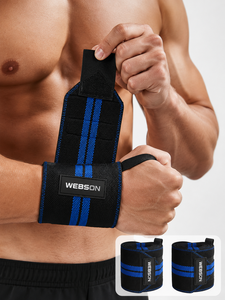 Soporte de Muñeca Webson, Neopreno Antideslizante, Cierre Ajustable con Gancho y Ojal, Rayas Negras y Verdes, Levantamiento de Pesas, Entrenamiento de Fuerza, para Hombre - Product Image 5